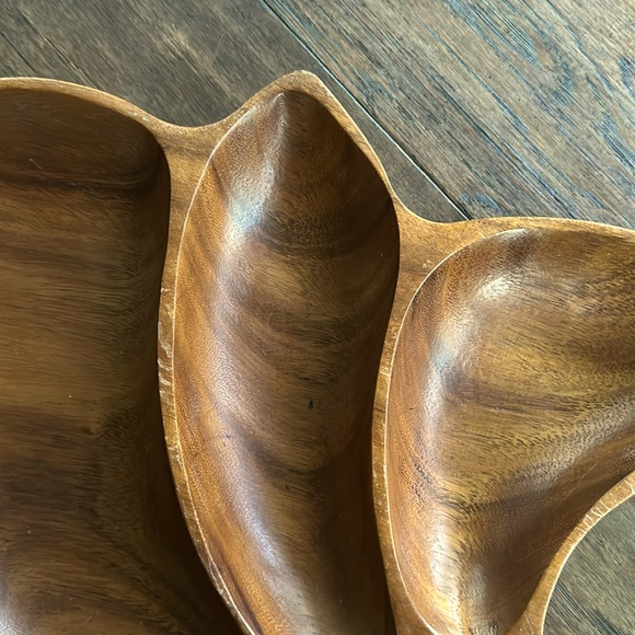 Vintage Monkey Pod Wood Serving Dish - Picture 5 of 7